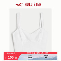 HOLLISTER24春夏辣妹亚麻混纺心形领吊带背心上衣女 358394-1 白色 S (165/88A)