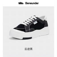 Beneunder 蕉下 低帮厚底帆布鞋女舒适百搭增高三重抗污