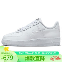 NIKE 耐克 板鞋女空军一号AF1 AIR FORCE 1运动鞋FB8251-100白37.5