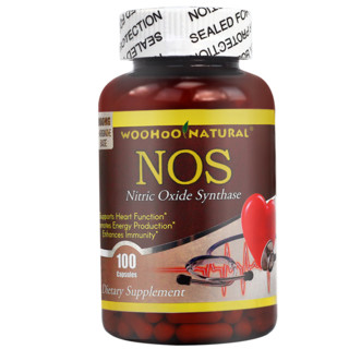 WOOHOO NATURAL 哇好自然美国一氧化氮NOS精氨酸合成酶胶囊中老年保健品 一瓶装 期到26年5月