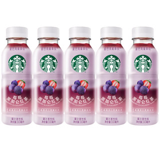 STARBUCKS 星巴克 星茶饮 饮料果汁茶瓶装 莓莓黑加仑红茶330ml*5瓶