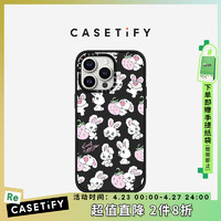 CASETiFY 草莓小兔适用于iPhone15/14/13/Pro/Max 磨砂黑Magsafe iPhone 15