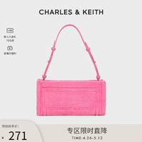 CHARLES & KEITH CHARLES&KEITH24春新款CK2-20151378-A柔软绒布手提腋下包小方包