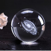 菲利捷菲利捷 水晶3D内雕银河太阳系宇宙行星体水晶球 水晶球6cm 银河系水晶球