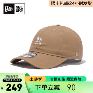 NEW ERA 纽亦华 帽子男女23秋冬新品刺绣920软顶弯檐潮遮阳棒球帽