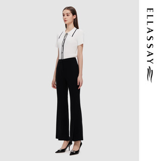 歌力思（ELLASSAY）2024春夏设计感修身显瘦单排扣针织衫女EWD351M01600 纯净白 S