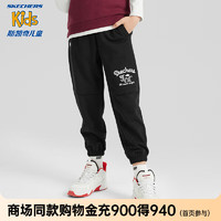 SKECHERS 斯凯奇 新年童装男童长裤2024龙年儿童运动裤L124B010 碳黑/0018 170cm