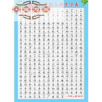 富力新小学汉语拼音声母表韵母表 小一年级下汉语拼音音序字母表版 一年级上册生字表 大号(宽60×高80厘米)