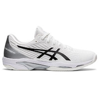 ASICS 亚瑟士 男士运动鞋SOLUTION SPEED FF 2系列缓震耐磨 网状透气 男士网球鞋1041A182 白色/黑色 标准42.5/US9