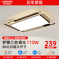 ARROW 箭牌卫浴 箭牌照明 客厅灯LED吸顶灯北欧后现代简约卧室餐厅灯套餐中山灯具 80公分三色110瓦适28平