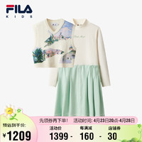 FILA 斐乐 莫奈儿童裙子秋冬中大童女童休闲舒适时尚连衣裙