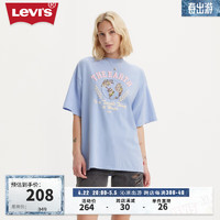 Levi's李维斯24夏季女士美式复古宽松休闲印花短袖T恤 蓝色 A4924-0047 M