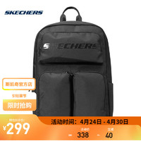 SKECHERS 斯凯奇 春季电脑背包男双肩包多功能旅游户外 碳黑/0018 20升以下