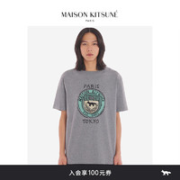 Maison Kitsune 男女同款 SS24春夏钱币印花圆领T恤短袖 H131【灰色】 XS