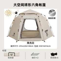 CAMEL 骆驼 户外露营六角帐篷加厚防雨公园户外便携野餐露营装备野营