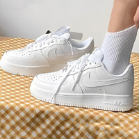 NIKE 耐克 女鞋 夏季新款时尚运动鞋AF1空军一号防滑舒适小白鞋板鞋休闲鞋子 DH2920-111纯白(GS) 38.5