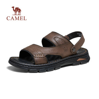 骆驼（CAMEL）2024夏季舒适柔软两穿凉鞋软弹缓震商务男鞋 G14M211612 棕色 43