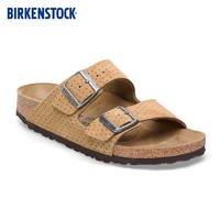 BIRKENSTOCK勃肯双扣凉拖软木拖鞋Arizona系列 米色/米粉色窄版1027066 38
