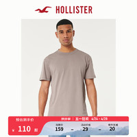 HOLLISTER24春夏美式棉质圆领宽松短袖T恤男女装358294-1 浅棕色 L (180/108A)