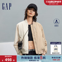 Gap 盖璞 女装早春时尚洋气夹棉廓形飞行员夹克高级休闲宽松外套840859