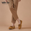 Walker Shop 奥卡索 豆豆鞋女休闲舒适懒人一脚蹬妈妈平底鞋C131016 棕色