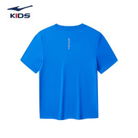 鸿星尔克（ERKE）儿童装男童速干短袖t恤夏季短T男生夏装中大童运动半袖T恤 普鲁士蓝 120cm