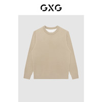 GXG 男装费尔岛系列卡其色低领毛衫2022年冬季
