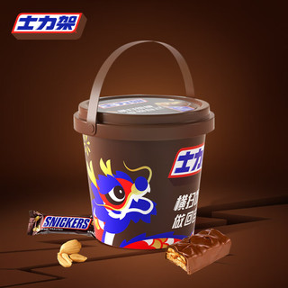 SNICKERS 士力架 蛋白棒盒装乳清高蛋白零食健身运动饱腹代餐能量棒情人节生日礼物 士力架花生夹心巧克力 桶装 300g