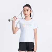 XTEP 特步 童装儿童短袖T恤女童夏装薄夏季新款速干衣打底衫