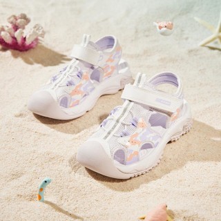 XTEP 特步 沙滩鞋夏季女小童包头凉鞋透气户外沙滩凉鞋魔术贴