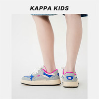 Kappa Kids卡帕童鞋儿童运动鞋春季男童女童网面休闲透气防滑板鞋 米/灰 30码内长约195mm