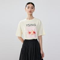 Y.SING 衣香丽影 创意涂鸦图案T恤女2024年夏季新款百搭上衣