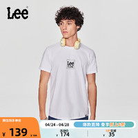 Lee 24春夏新品标准版字母印花男圆领短袖T恤休闲潮LMT0081114LE