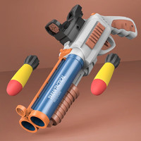 兴尹沐华双管榴弹炮发射器玩具儿童软弹枪手持火箭炮发射筒打靶吃鸡玩具