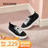 SKECHERS 斯凯奇 女子休闲舒适帆布鞋114391 黑色/BLK 36.5