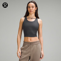 lululemon丨Logo Charm女士前胸系带罗纹背心 LW1EUBS 石墨灰 4