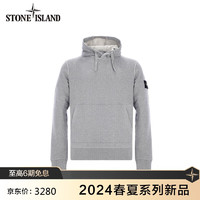 STONE ISLAND石头岛 24春夏 纯色LOGO徽标长袖连帽卫衣 冷灰色 801564151-XXL