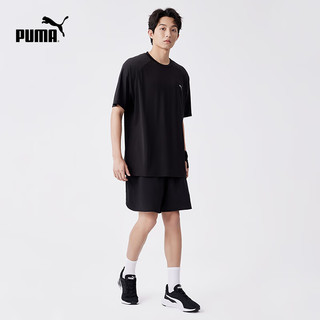 PUMA 彪马 官方 夏夏季新款男子网眼透气拼接运动短袖T恤 ACTIVE ESS 847187 黑色-01 XS(165/88A)