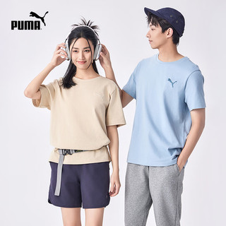 PUMA 彪马 官方 夏季新款男女同款休闲刺绣短袖T恤 ELEVATED T-SHIRT 683479 烤杏仁色-09 XS(165/88A)