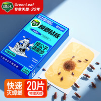 GREEN LEAF 绿叶 蟑螂粘板杀蟑克星蟑螂捕捉器蟑螂药贴20片/盒GL02163ZZ