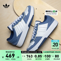 adidas 阿迪达斯 「面包鞋」COURTIC经典运动板鞋男女阿迪达斯官方三叶草 白色/深蓝 39