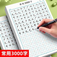 书行 常用3000字楷书练字帖初学者行楷成人入门控笔训练字帖硬笔书法练字本大学生正楷速成临摹 楷书3000字（2本-每本相同） 20张/本-带封面-加厚纸张