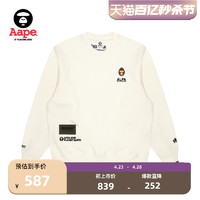 Aape 男装秋冬猿人军团徽章字母刺绣薄绒圆领卫衣A342XXL