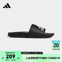 adidas 阿迪达斯 官方轻运动ADILETTE COMFORT男女舒适休闲拖鞋 黑色/白色 42(260mm)