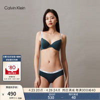 Calvin Klein内衣【焦点引力带】24春夏女士交叉美背薄垫全罩杯文胸QF7766AD CKP-黛蓝 34D 34/75D