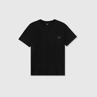 Gap 盖璞 男女夏季纯棉圆领短袖T恤 460846 炭黑色 XXXL