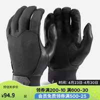 DECATHLON 迪卡侬 棒球打击手套真皮垒球成人防护防磨纯黑色S-4354738