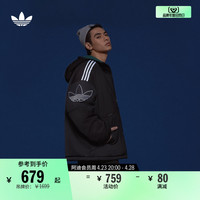 adidas 阿迪达斯 双面穿运动连帽保暖棉服男装adidas阿迪达斯官方三叶草IU4785