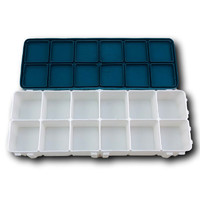 芬尚 12格软盖颜料盒 可组装24色36色48色等 水粉丙烯水彩颜料盒学生绘画美术用品 可拼装调色盒