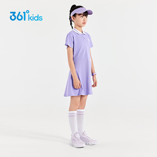 361°童装 儿童连衣裙2024夏女童轻薄透气凉爽弹力裙子 紫150